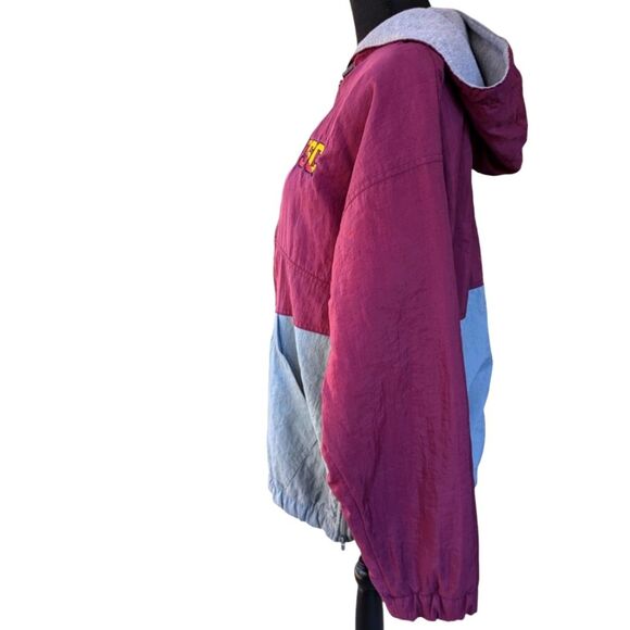 Vintage USC Trojans Anorak Jacket with Side Zippers Maroon and Gray Size Medium - Picture 6 of 11